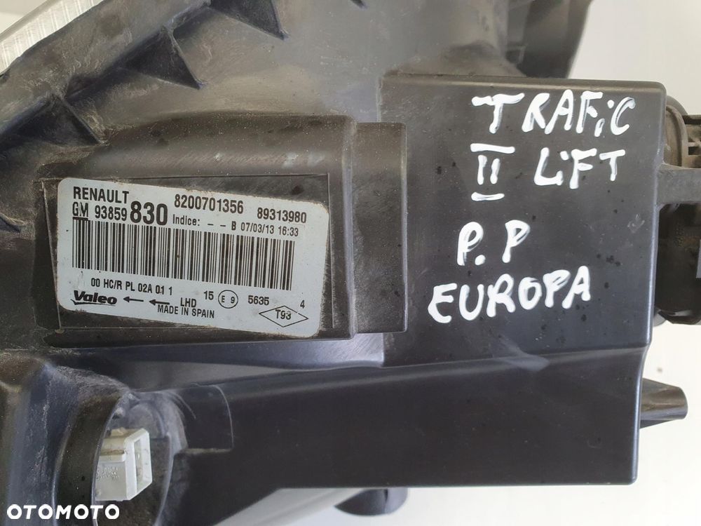 LAMPA Opel Vivaro Renault Trafic LIFT PRAWY PRZÓD prawa przednia 8200701356 - 2