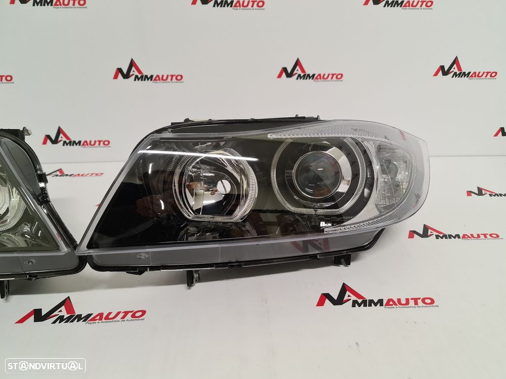 Faróis Angel Eyes BMW Série 3 E90 E91 Pré-Lci Look Xenon - 4
