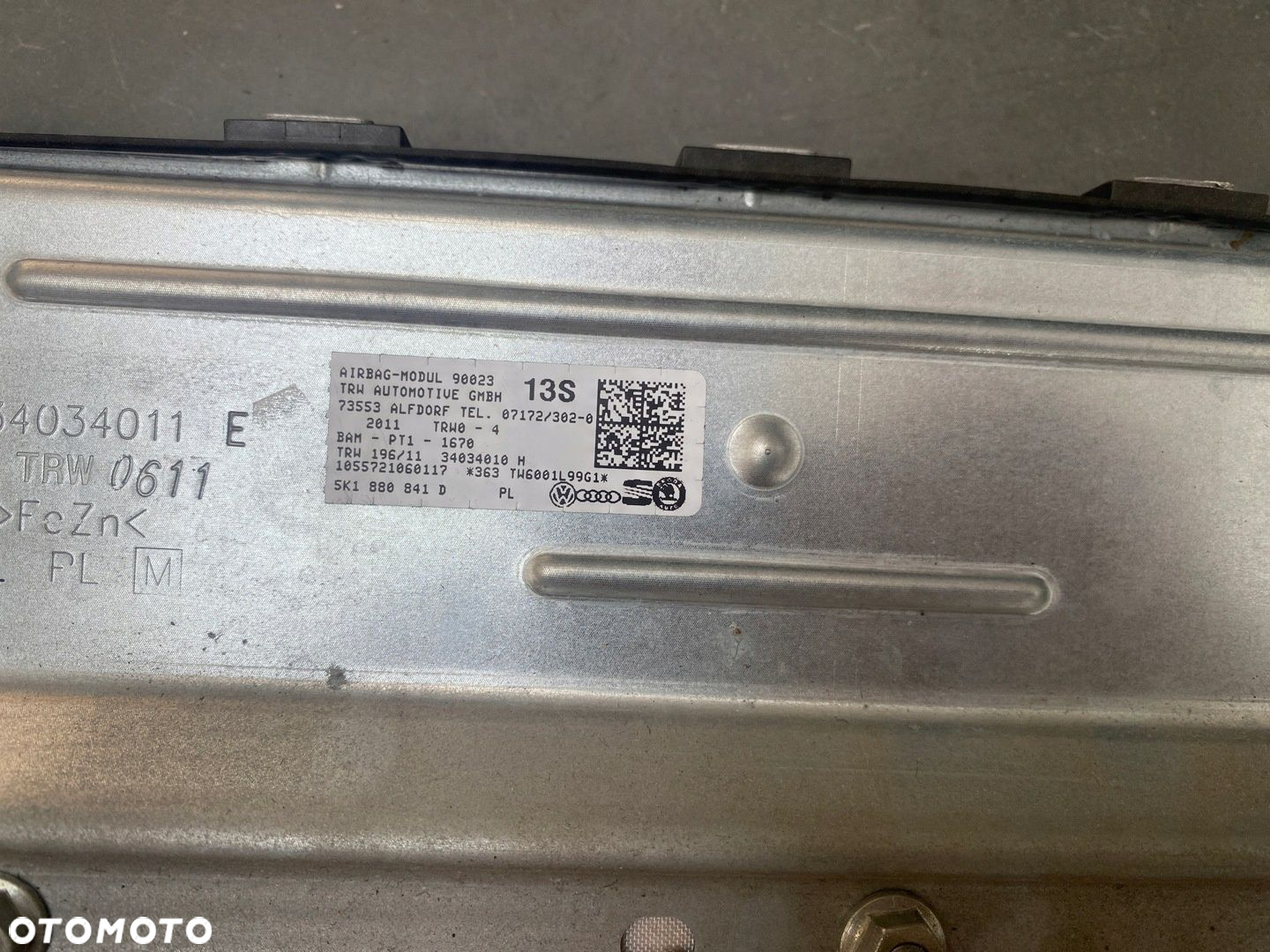 VW GOLF VI KONSOLA PODUSZKA PASY SENSOR - 4