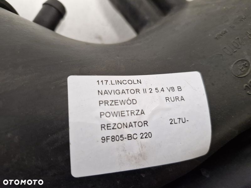 lincoln navigator 2 ii 5.4 v8 przewód rura wąż powietrza rezonator 2l7u-9f805-bc - 7