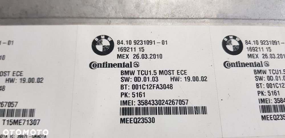 BMW E60 E61 MODUŁ BLUETOOTH 9231091 - 2