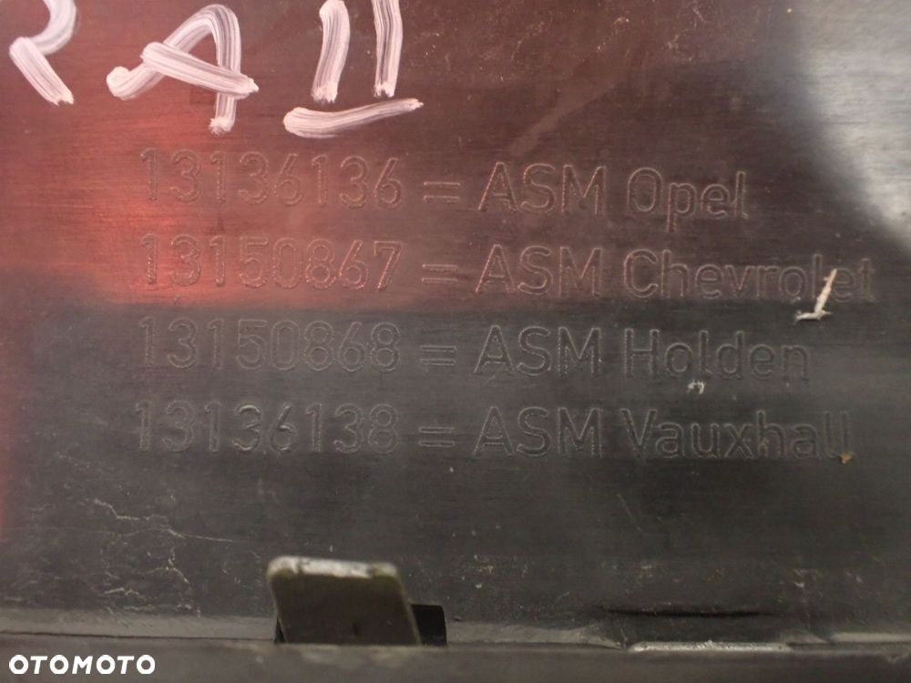 GRILL ATRAPA OPEL ZAFIRA B 13136136 - 14
