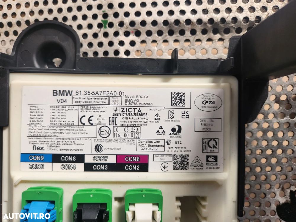 Modul Unitate Calculator ECU BDC-03 Bmw G20 G21 G22 G23 G26 G28 G29 G42 Cod 5A7F2A0 Dezmembrez Bmw - Dezmembrari Arad - 6