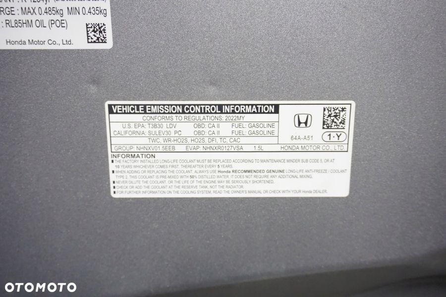 HONDA CIVIC 2022 2023 2024 - Maska Przód Pokrywa Silnika USA - 5