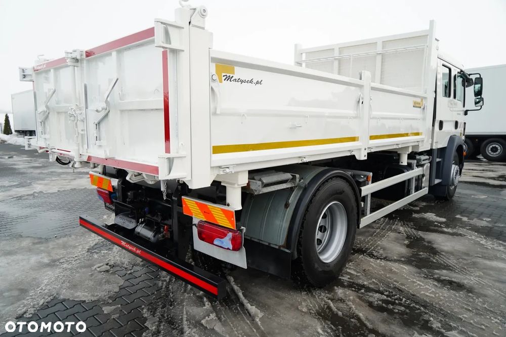 MAN TGM 18.340 / 4X2 / 3 STRONNA WYWROTKA / HYDROBURTA / BRYGADÓWKA 7 MIEJSC / BORDMATIC - 17