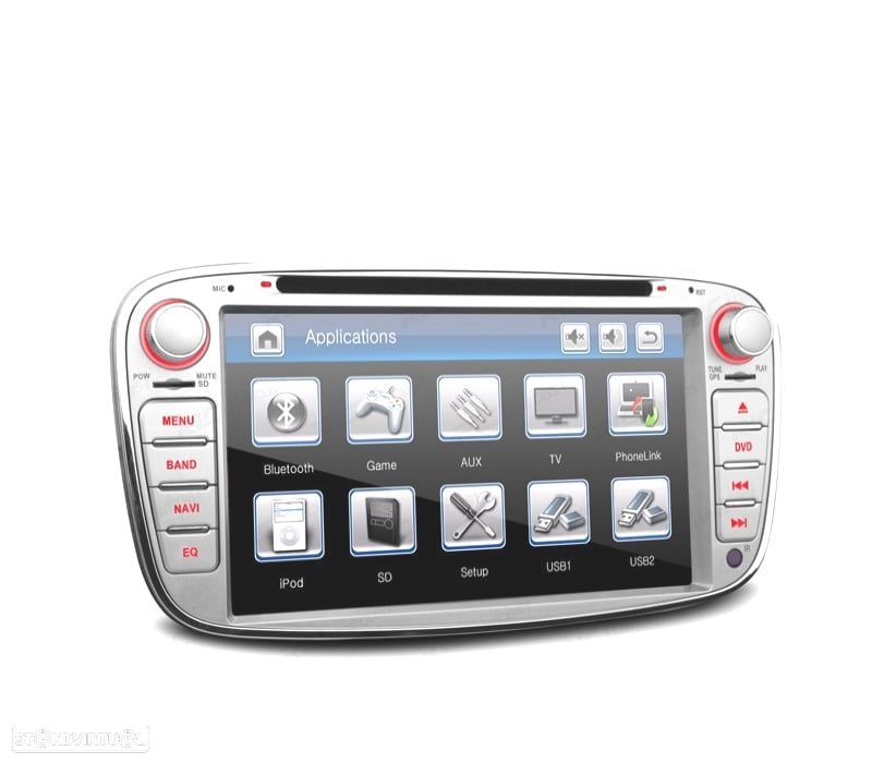 AUTO RADIO 2DIN 7" PARA FORD REDONDO COR CINZA USB GPS TACTIL HD - 4