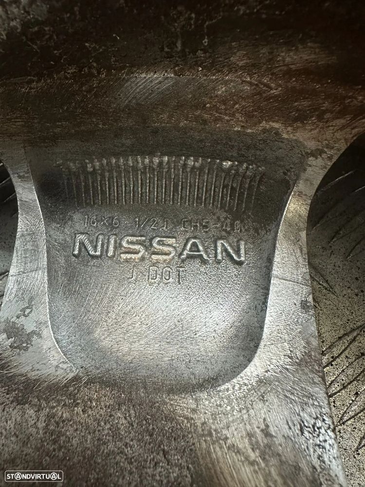 .Conjunto Jantes 16 Originais Nissan Juke F15 6,5J ET40 5x114,5 40300-BR060 - 6