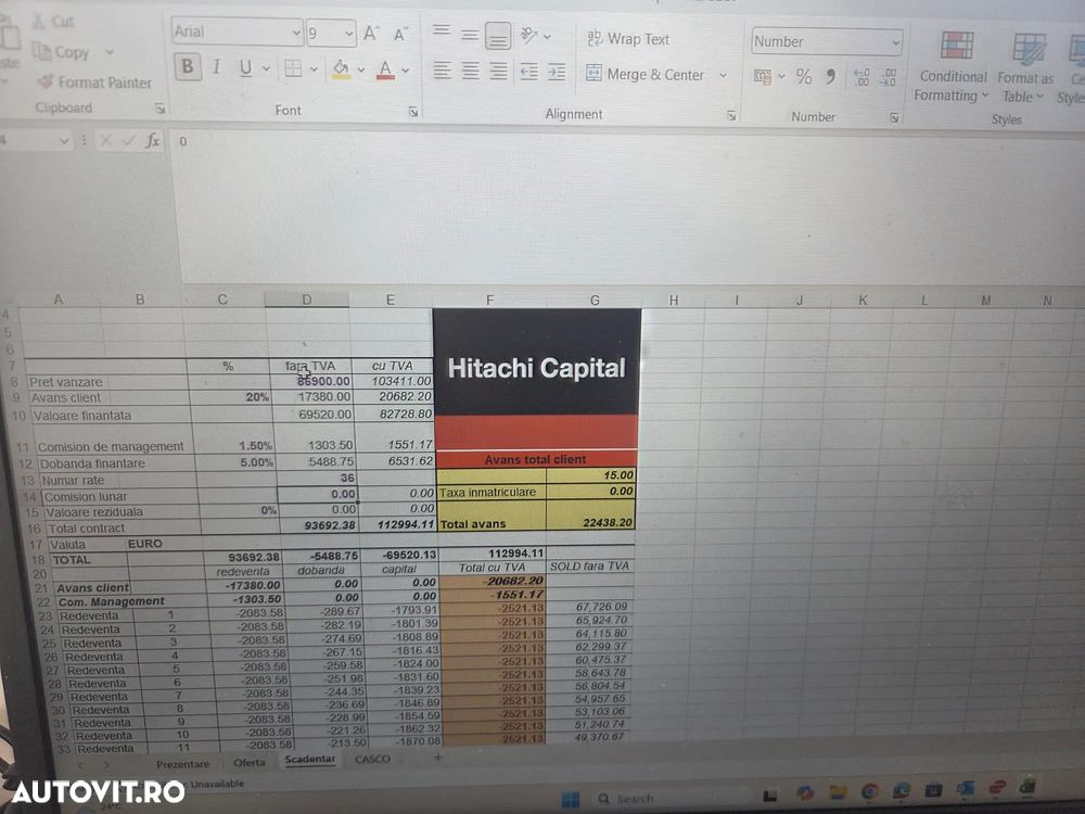 Hitachi ZX250-6, 2019, 6.254h, Masa operationala 27,1tone, cupa NOUA 1,55mc, cupla rapida, lant 80% bun doar 1.109h deplasare, consum mediu 12,5l/h, ad sapare 7m, camera spate si laterale, ridica 16,2 avertizare antirasturnare, 3 pompe hidr, PROMOTIE 86.900 - 31