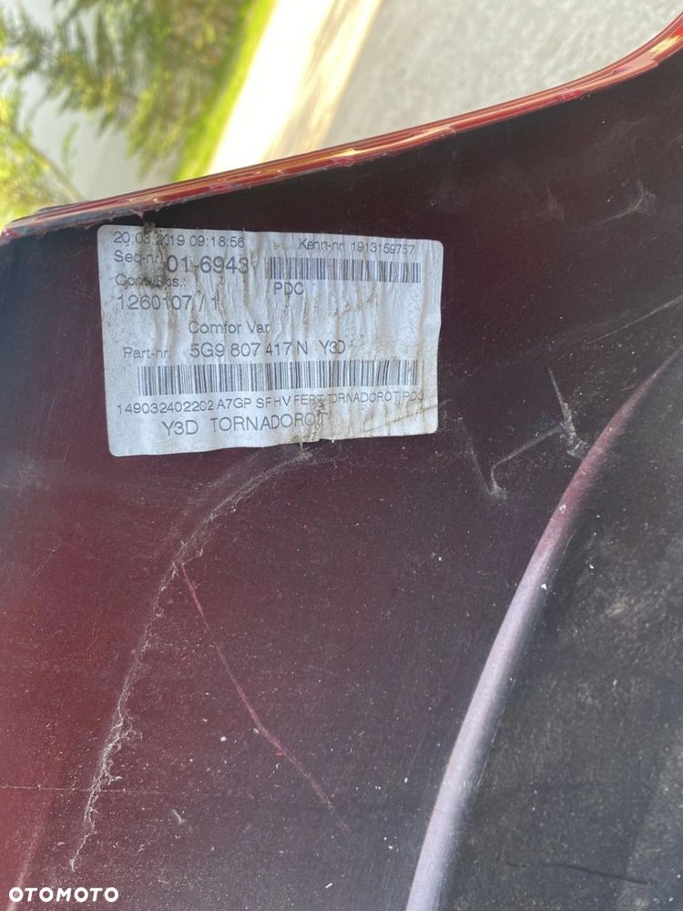 ZDERZAK TYŁ TYLNY VW GOLF VII KOMBI LIFT 17- R LINE 5G9807421M Y3D TORNADOROT - 10