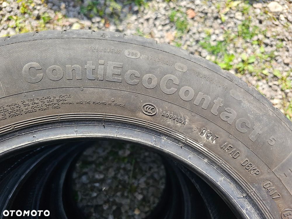 Opony letnie CONTINENTAL 185/65R15 88H CONTIECOCONTACT 5 (4szt.) (2x4,0 2x4,5) (DOT: 4x0417) L900 - 5