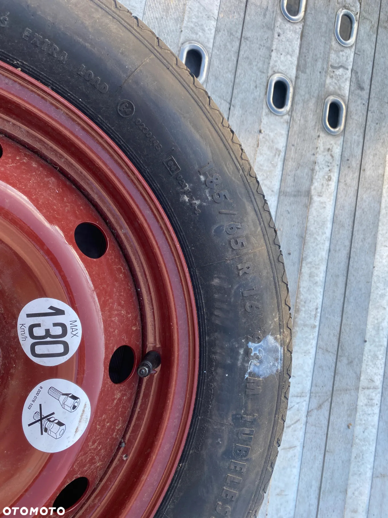 KOŁO ZAPASOWE ZAPAS DOJAZDÓWKA RENAULT Rozstaw śrub 5x114,3 185X65X16 CONTINENTAL 8200076103 - 5