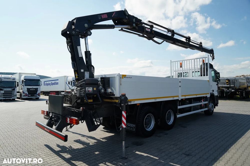 Mercedes-Benz ACTROS 2636 / 6x4 / CAROSERIE DE LIVRARE 7 M + HIAB HDS - EXTENSIE 12,6 M / PODEA REZISTENTĂ / RADIOCOMANDĂ / ROTATOARE / IMPORTAT - 5