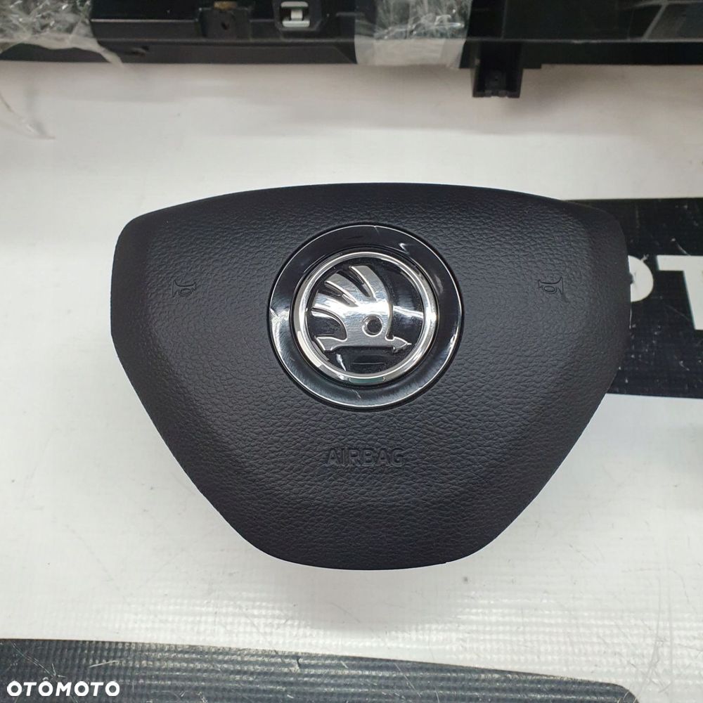 SKODA KAROQ DESKA ROZDZIELCZA KONSOLA KOKPIT PULPIT PODUSZKI AIRBAG AIR BAG PASY KIT SET - 6