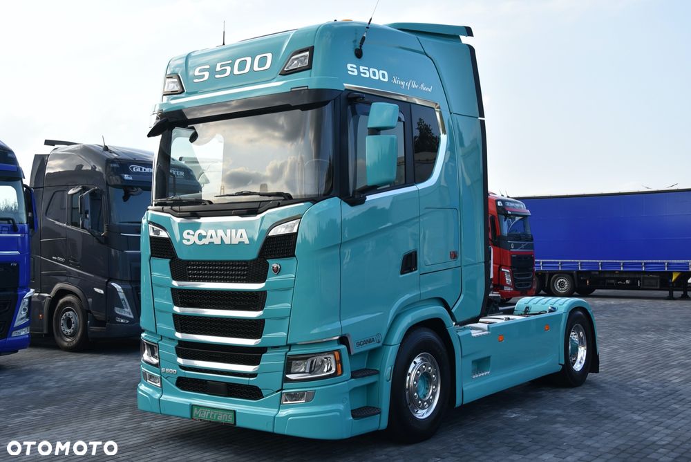 Scania S500 / SALON PL / ALU-FELGI / VIRTUALNE ZEGARY / KLIMA POSTOJOWA / SKÓRA / FULL LED / STANDARD / RETARDER / ADR ! PTO! Jak nowa ! !
