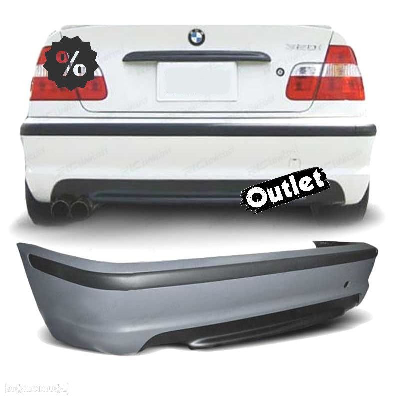 C002111C10 PÁRA-CHOQUES TRASEIRO BMW E46 BERLINA LOOK M 98-05 SEM PDC - 1