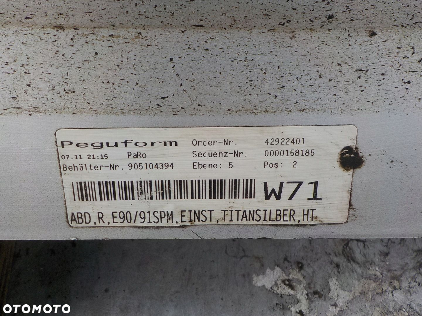 39 BMW 3 E90 LISTWA NAKŁADKA PROGOWA PRAWA - 3
