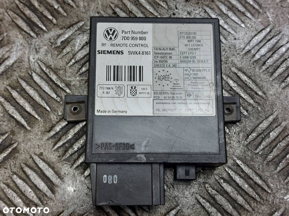 MODUŁ KOMFORTU TRANSPORTER T4 VW T4 2.5 TDI 7D0959800 - 1