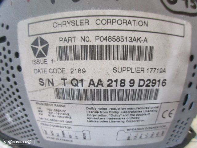 Radios P04858513AKA JEEP GRAND CHEROKEE 1 FASE 2 2005 3.1CRD 4X4 140CV 5P VERDE ISSUE - 5