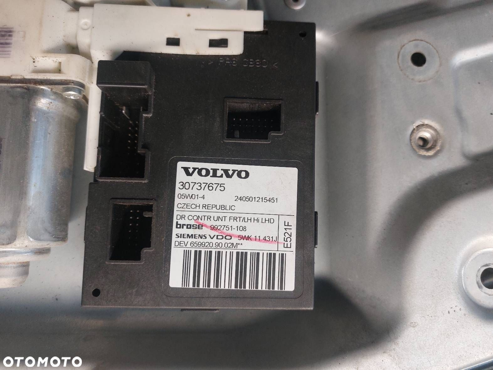 MECHANIZM SZYBY LEWY PRZÓD VOLVO V50 I 8679080-LH 30737675 8651207 - 3