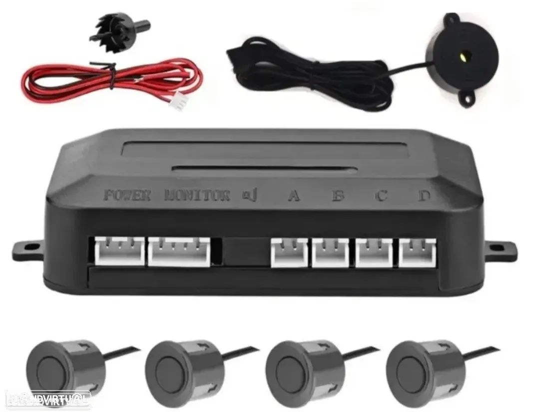 Sensores de Estacionamento Universal + Buzzer - Cinzento rato - 1