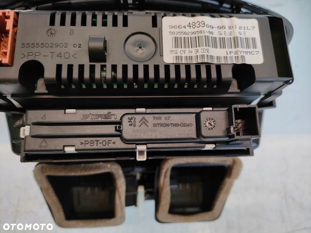 PEUGEOT 207 06- 1.6 HDI KRATKA NAWIEWU ŚRODKOWA WYSWIETLACZ 9664483980 - 10