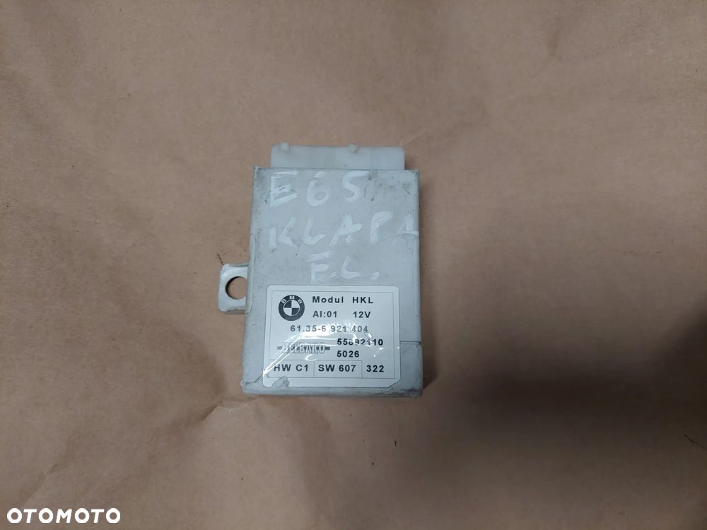 BMW 7 E65 E66 MODUŁ HKL ELEKTRYCZNA  KLAPA  6921404  RAF-AUTO CZĘŚCI BMW - 1