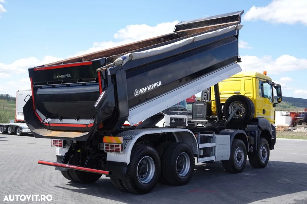 MAN TGS 41.460 / 8X8 / ​​​​BASCULĂ SPATE / MANUALĂ / HARDOX / KH-KIPPER / 2017 / - 6