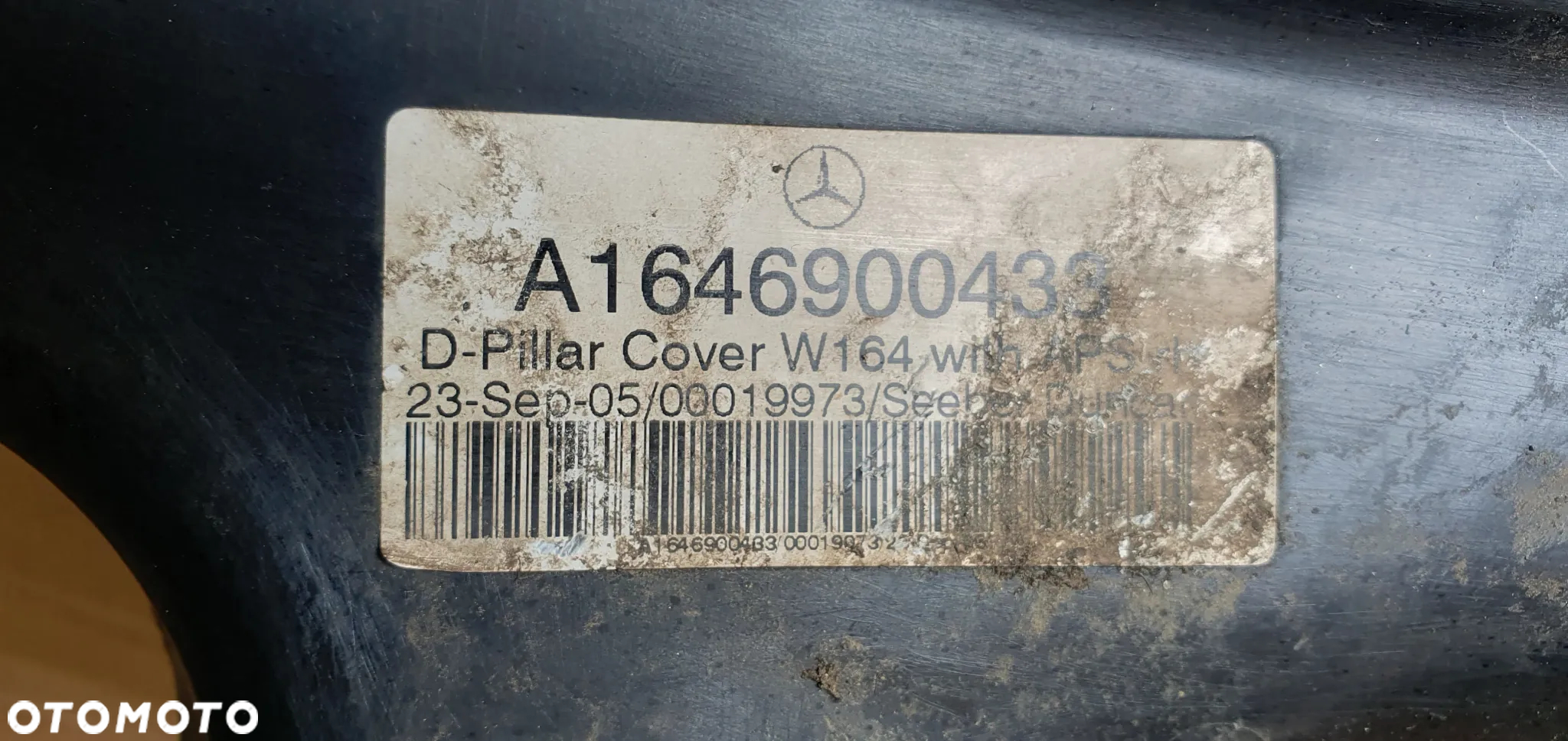 Osłona zaślepka bagażnika prawy tył prawa Mercedes ML W164 A1646900433 - 6