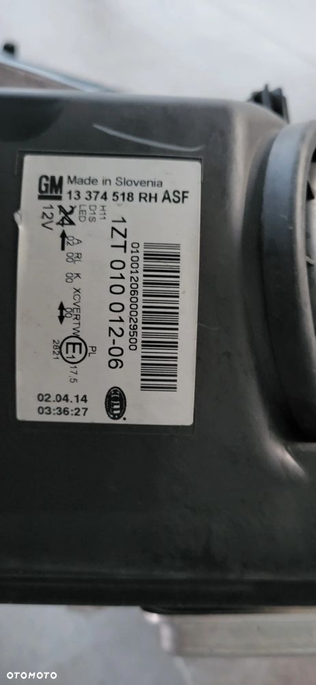 Lampa Opel Astra j  bi xenon lewa prawa 13374517 , 13374518 - 5