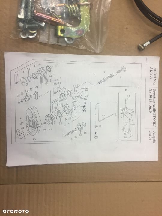 ISEKI 3015 3020 przedni WOM napęd kompletny - 2