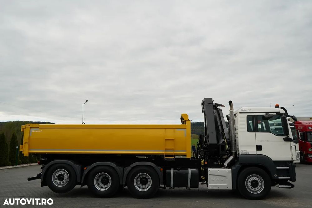 MAN TGS 32.400 / 8x4 / TRIDEM / BASCULATOR DUPLĂT / HIDRODECKER / BORDMATIC + HIAB 188 E-3D HDS / ROTATOR / PILOT / EURO 6 - 14