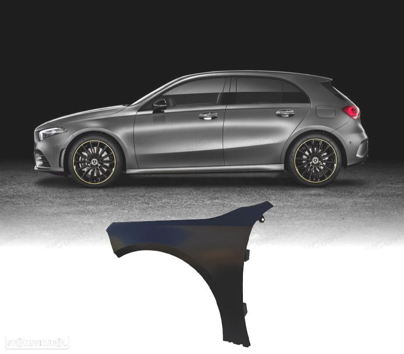 GUARDA-LAMAS ESQ MERCEDES CLASSE A W177 18-22 ALUMÍNIO - 1