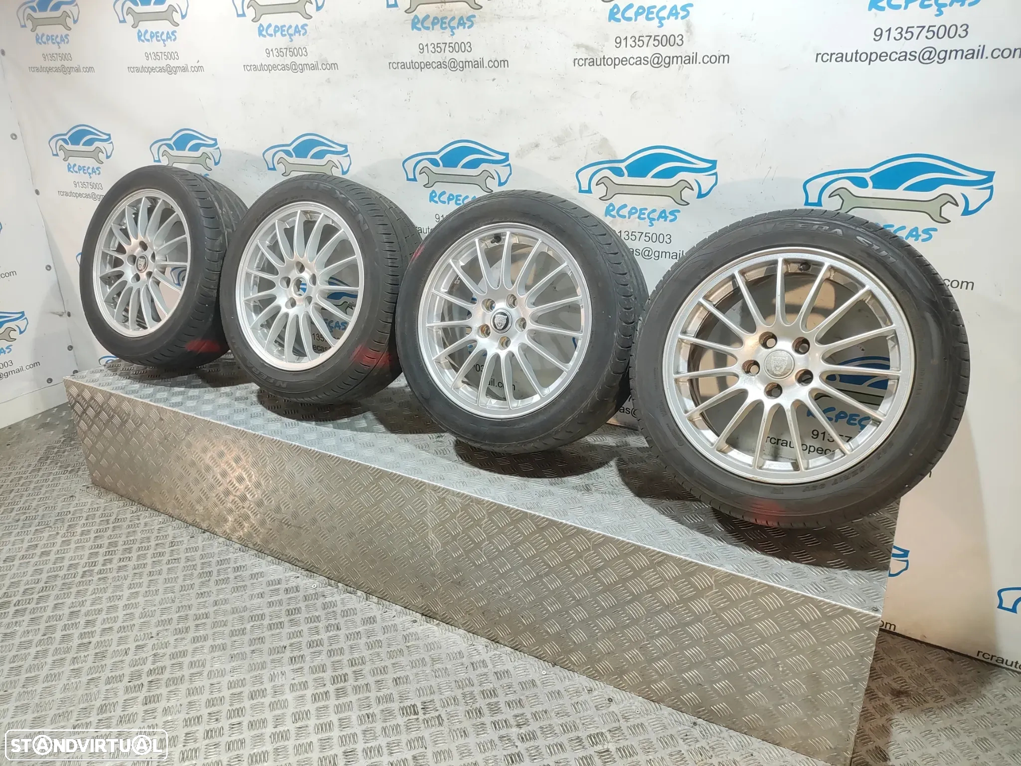 Jantes 17" Jaguar - S-Type MK2 II | X200 - ORIGINAIS - 7.5J | ET60 | 5x108 - 17 Polegadas | 4R83JA | Jante | 5 x 108 | 245 45 17 | Pneus - 12