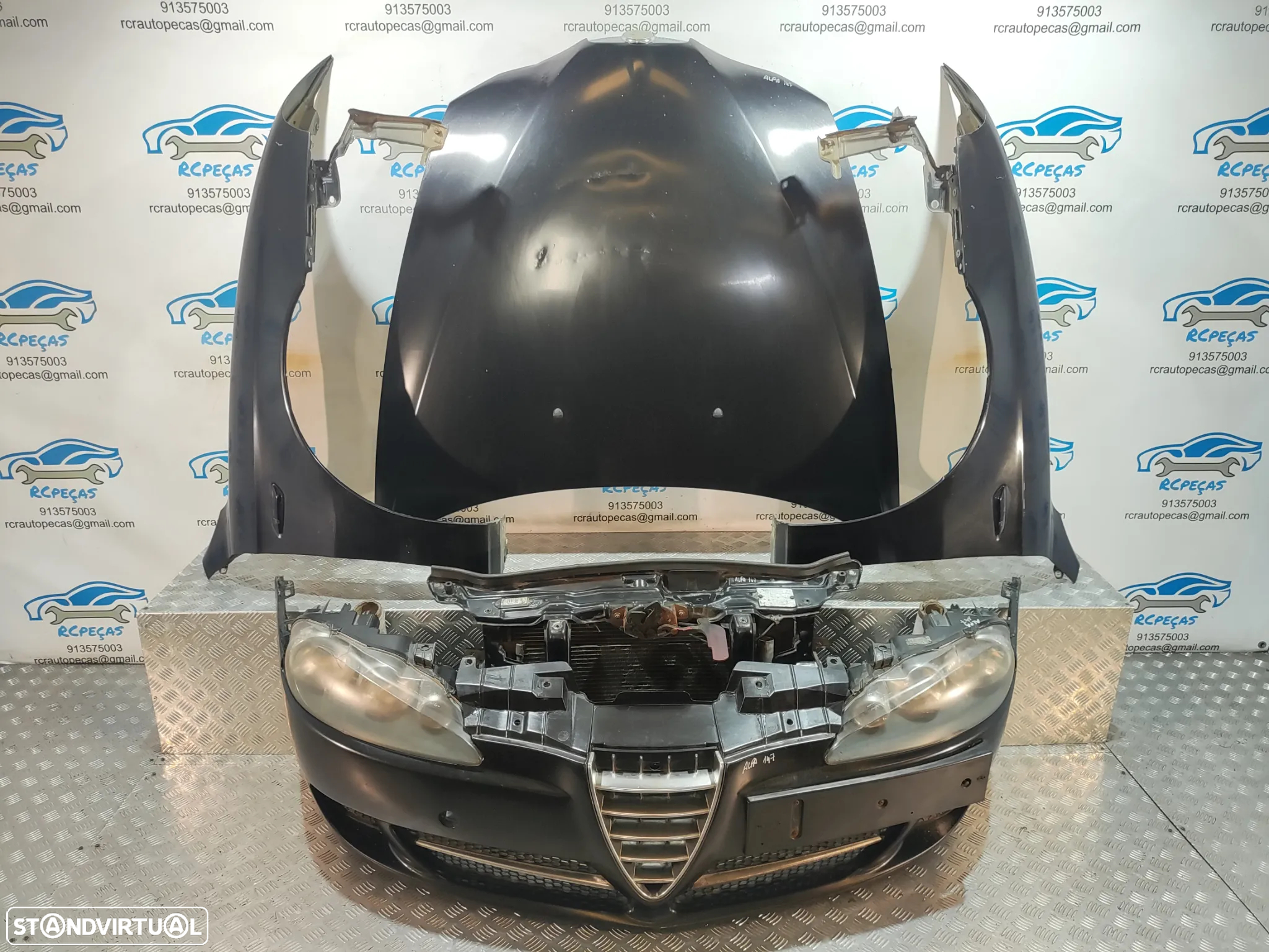FRENTE COMPLETA ALFA ROMEO 147 937 FACELIFT COLLEZIONE CAPOT PARACHOQUES GUARDA-LAMAS OTICAS RADIADOR VENTILADOR FRENTE FIBRA REFORÇO - 24
