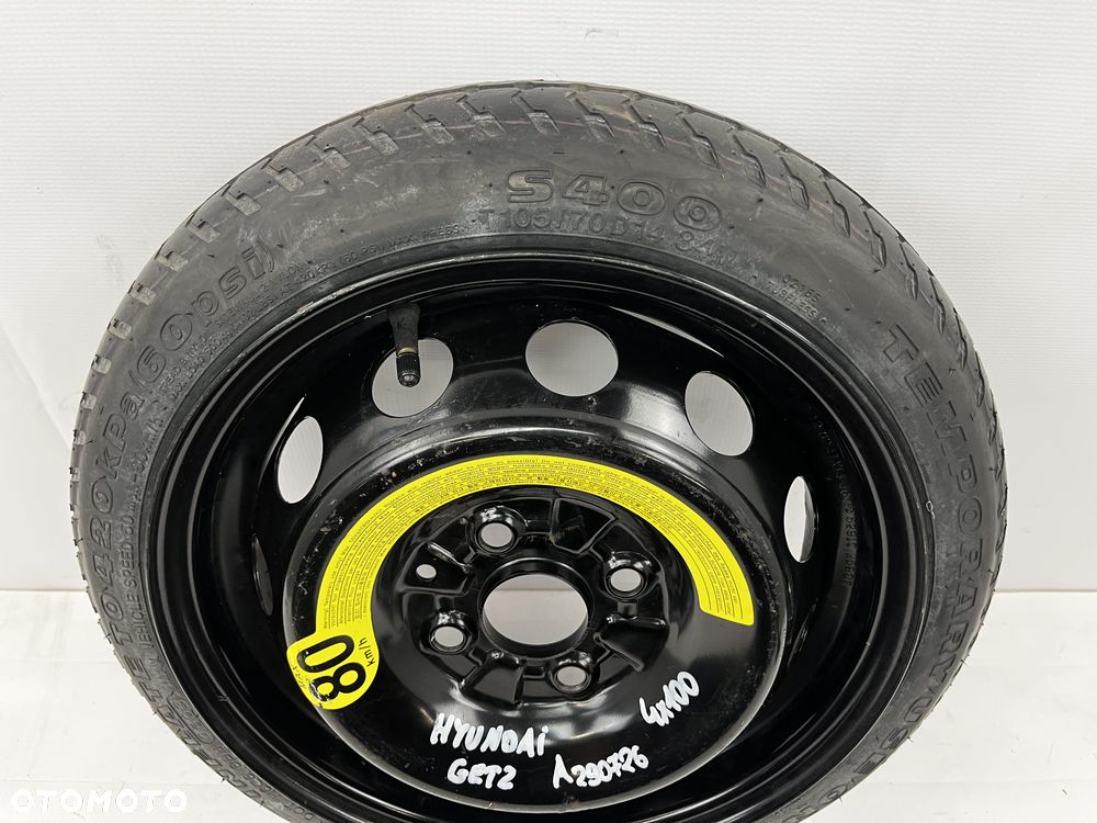 Koło zapasowe dojazdowe HYUNDAI GETZ 105/70R14 4X100 - 2