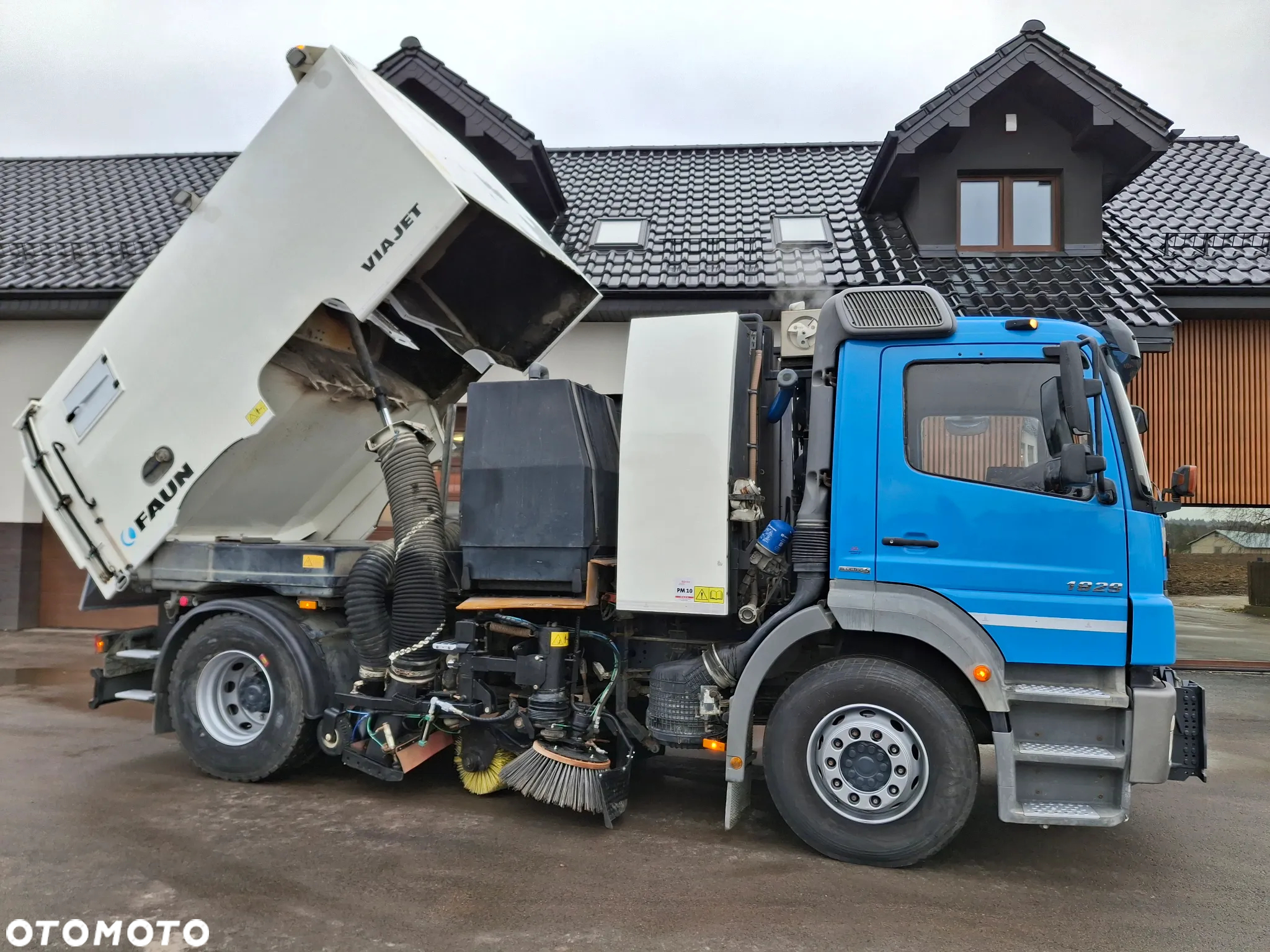 Mercedes-Benz Axor 1829 Zamiatarka FAUN Viajet 2010r EUnited PM10 Karcher Przebieg 76 Tyś KM Euro 5 - 11