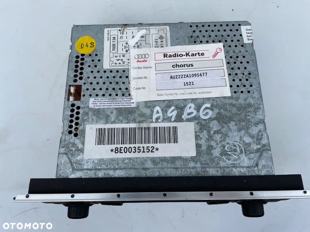 RADIO CHORUS Z KODEM 8E0035152 - 6