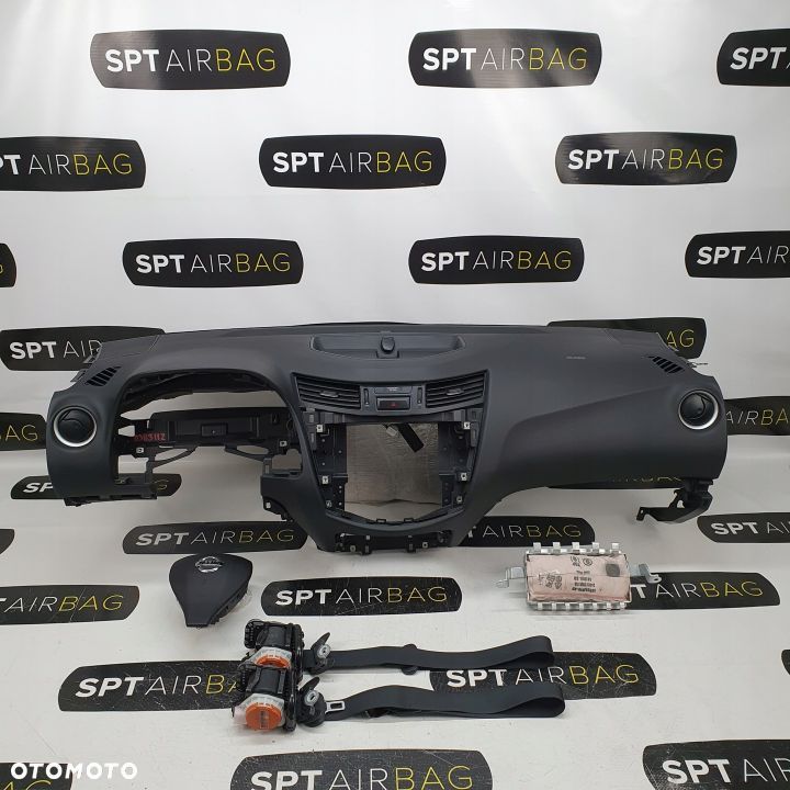 NISSAN NAVARA IV D23 DESKA ROZDZIELCZA KONSOLA KOKPIT PULPIT PODUSZKI AIRBAG AIR BAG PASY KIT SET - 1