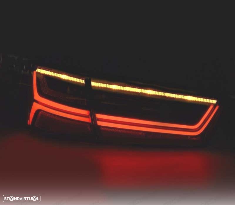 FAROLINS TRASEIROS LED AUDI A6 C7 11-14 VERMELHO - 3