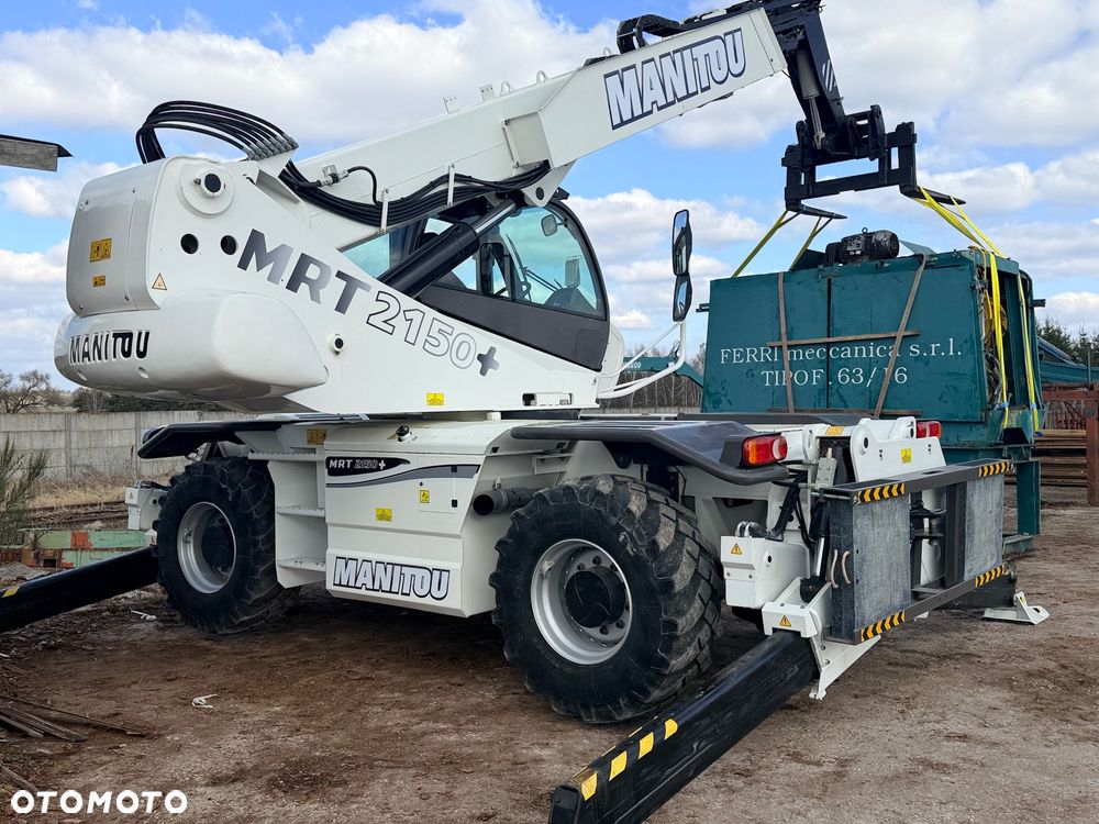 Manitou Ładowarka teleskopowa Manitou Mrt 2150 + Privilage Roto obrotowa 360 Pilot sterowanie radiowe Kosz Widły 2016/17 1840 2550 2540 silnik Mercedes 2150+ Merlo - 3