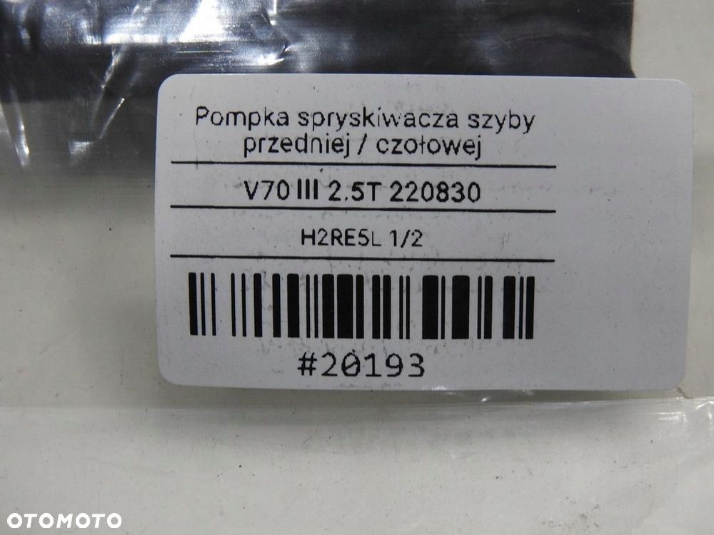 POMPKA SPRYSKIWACZA SZYBY CZOŁOWEJ VOLVO V70 III - 8