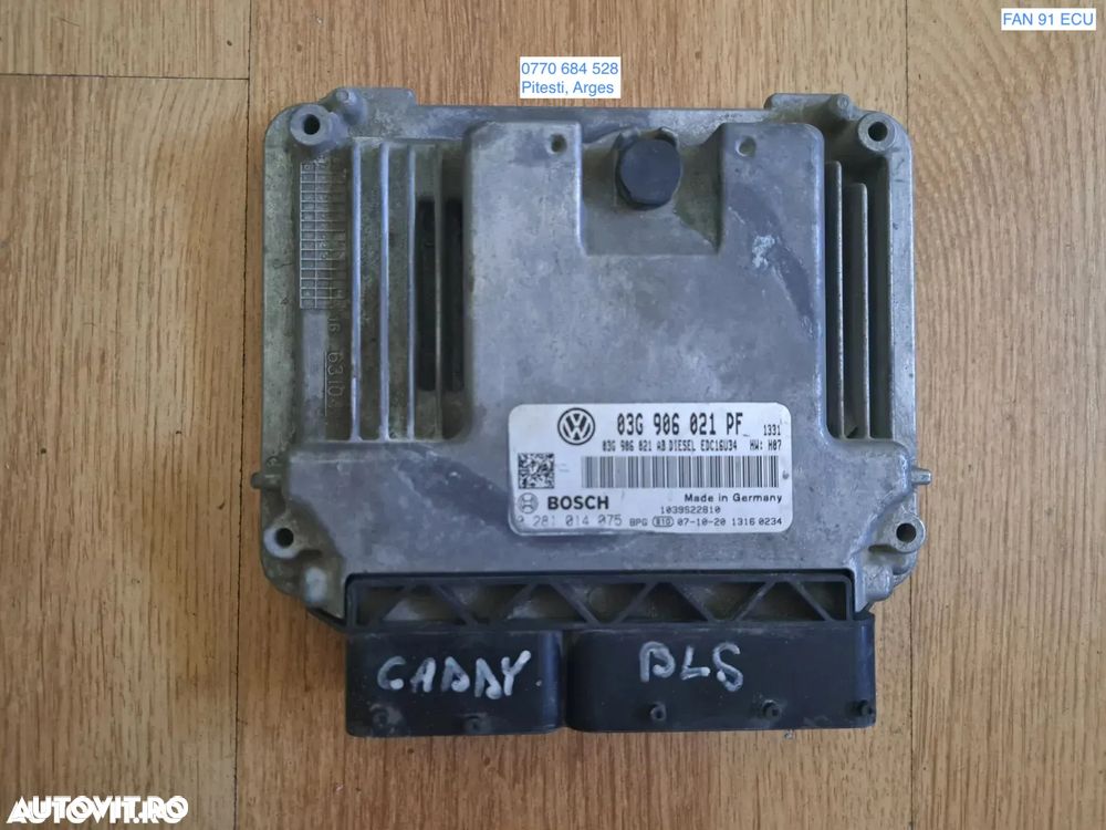 Unitate ECU calculator motor VW Caddy 3 1.9tdi 2KB 2KJ 2CB 2CJ 2004-2015 cod motor BLS