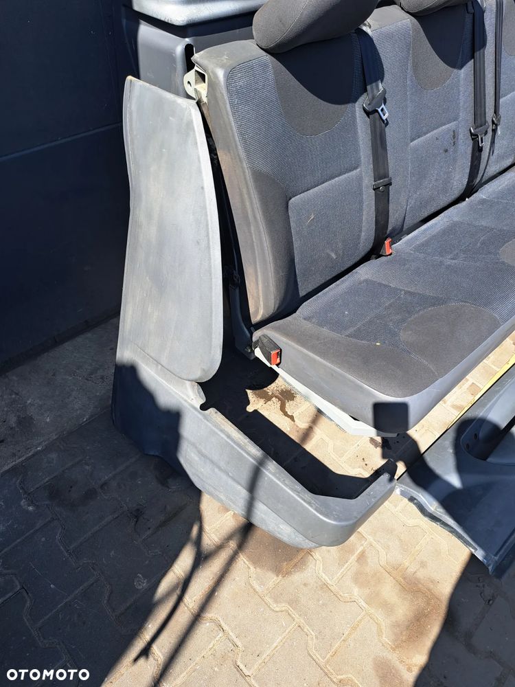 Peugeot Expert II Scudo Fotel kanapa ławka II rząd dubelkabina zabudowa plastiki podłoga mocowania ściana grodziowa - 9