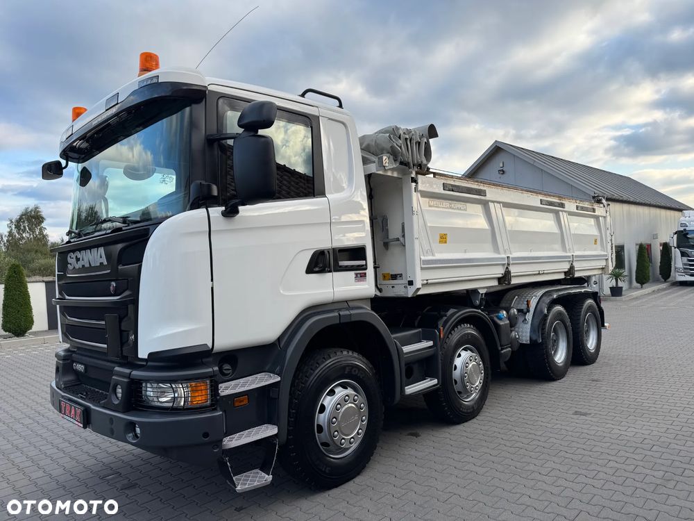 Scania R450 bez EGR, 8x4 wywrotka 3-str.MEILLER, 34000 kg DMC, BORDMATIC, ZWOLNICE, 2017r IDEALNY STAN - 9