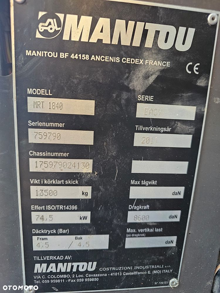 Manitou MRT1840 / MRT 1840 MT1840 2140 - 28