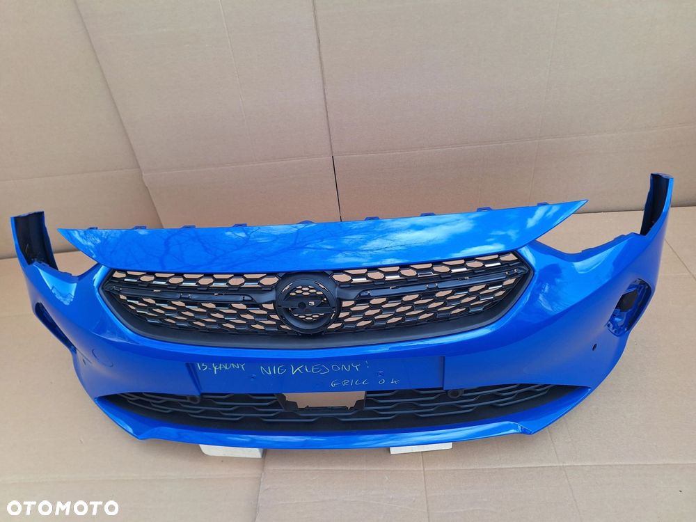 OPEL CORSA F 19-23 B.ŁADNY NIE KLEJONY! ZDERZAK PRZÓD PRZEDNI+GRILL ORYG. GM 9830280980 WYSYŁKA 24H - 1