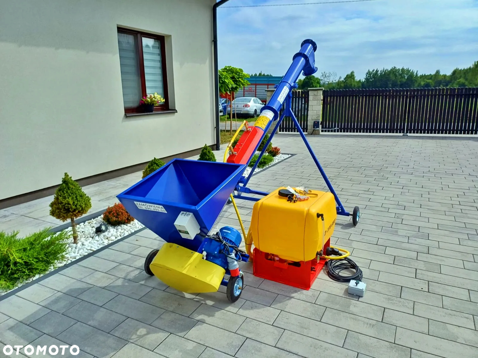 Zaprawiarka do zboża nasion + żmijka do zboża FI 140 + wózek - 6