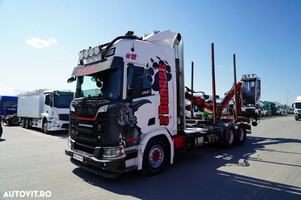 Scania R 730 XT / V8 / 6X4 / PENTRU LEMN / PENTRU COPACI / PENTRU PĂDURE / HDS LOGLIFT F96ST / CABINĂ / ANVELOPE 100% / 2020A - 6