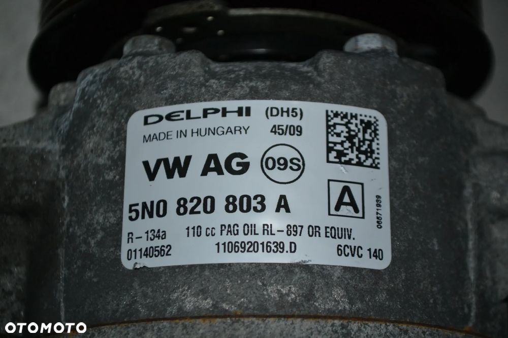 VW AUDI SEAT SKODA KOMPRESOR SPRĘŻARKA KLIMATYZACJI 5N0820803A ORYGINAŁ - 3