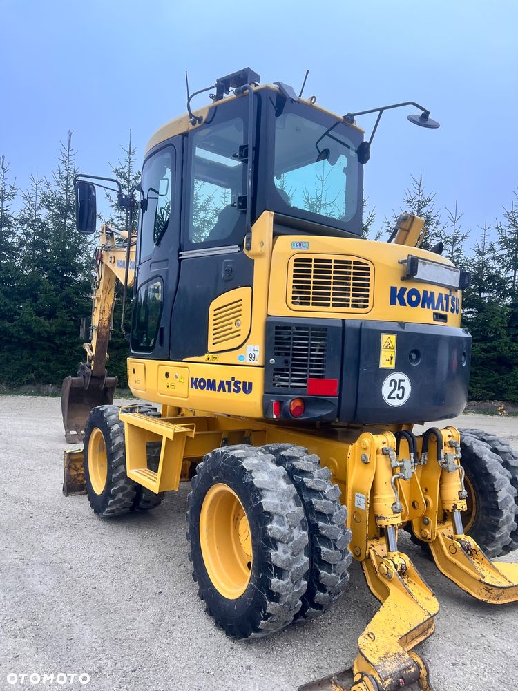 Komatsu Koparka kołowa KOMATU PW98MR-8 10ton 4x4x4 ośki skrętne Ramię 3x łamane BEZ DPF i ADBLUE 4 cyl dodatkowe wyjścia hydr Pług Podpory  2012 szybka zwinna Prosto z importu 1 właściciel Cat TEREX Liebherr Wacker Pw 98 Mr 8 11 - 29